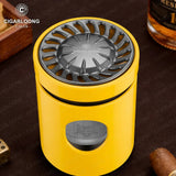 Coupe-Cigare de Bureau 4 en 1 avec Récupérateur de Cendres, Coupes Droites et V Cigarloong