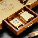 Ensemble Fumeur de Cigares Luxe – Cendrier, Ciseaux, Briquet Cigarloong