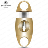 Coupe-Cigare à Coupe en V et Coupe Plate, Ciseaux Portables avec Boîte Cadeau Cigarloong