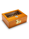 Humidor à Cigares avec Serrure à Combinaison, Bois de Cèdre, Hygromètre Cigarloong