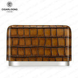 Coffret à Cigares 3 Pièces en Cuir avec Doublure en Bois de Cèdre Naturel Cigarloong