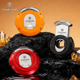 Coupe-Cigare Semi-Automatique en Acier Inoxydable Lisse, Double Face, Coupe Plate et en V Cigarloong