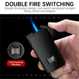 Ensemble Fumeur de Luxe : Cendrier 2 Fentes, Coupe-Cigare et Briquet Double Flamme Cigarloong