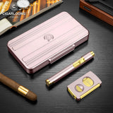 Ensemble Fumeur 3 Pièces : Humidor, Allume-Cigare, Coupe-Cigare Cigarloong