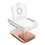 Humidor Transparent avec Bois de Cèdre, Hygromètre et Thermomètre Cigarloong