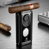 Allume-Cigare Multifonction Portable Pratique 3 en 1, Trois Flammes Droites Lisses, Porte-Ciseaux en V - Cigarium™