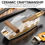 Cendrier à Cigares en Céramique, Double Fente, Grand Diamètre Cigarloong