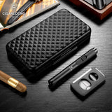 Ensemble Fumeur 3 Pièces : Humidor, Allume-Cigare, Coupe-Cigare Cigarloong