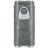 3-Pack Étui à Cigares en Cuir Portable, Support Boîte de Rangement avec Coupe-Cigare Pointu en Acier Inoxydable - Cigarium™