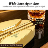 Accessoires pour Cigares, Ensemble de 4 Pièces, Cendrier, Couteau, Boîte en Bois Massif Cigarloong