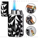 Allume-Cigare Multifonctionnel Diamant 4 en 1, Coupe en V, Perforateur, Porte-Cigare Cigarloong