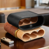 Étui à Cigares en Cuir, Lot de 3, Doublure en Bois de Cèdre Naturel Cigarloong