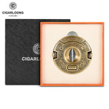 Coupe-Cigare en Relief, Coupe en V, 2 Tailles Intégrées, Perceuse à Cigares de Luxe, Guillotine Cigarloong