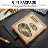 Ensemble de Trois Briquets Droits Coupe-Vent, Coupe-Cigare Tranchant, Cendrier Grand Calibre Cigarloong