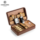 Boîte à Cigares Portable, Grande Capacité, Ciseaux et Allume-Cigare Cigarloong