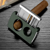 Ensemble de 2 Pièces Portable pour Fumer, Allume-Cigare Coupe-Vent, Coupe-Cigare en V, Perforateur Cigarloong