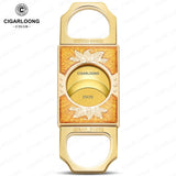 Ciseaux à Cigares en Acier Inoxydable, Grand Calibre, Double Tranchant Cigarloong
