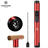 Allume-Cigare Multifonctionnel 4 en 1, Perceuse à Cigares, Porte-Aiguille, Flamme Réglable Cigarloong