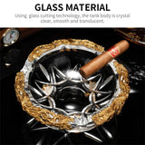 Cendrier à Cigares en Verre Style Européen, Base en Cuivre Cigarloong