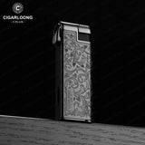 Briquet à Cigare Multifonctionnel avec Meule à Ébauche Gonflable et Allumage par Tige de Pression Cigarloong