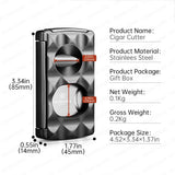 Cutter à Cigares Portable 4 en 1, Coupe en V, Support de Ciseaux, Perforateur Cigarloong
