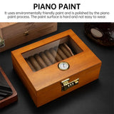 Humidor à Cigares avec Serrure à Combinaison, Bois de Cèdre, Hygromètre Cigarloong