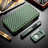 Ensemble Fumeur 3 Pièces : Humidor, Allume-Cigare, Coupe-Cigare Cigarloong