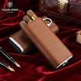 Ensemble Cigares en Cuir avec Coupe-Cigares Inox, Étui 3 Pièces Cigarloong