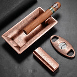 Ensemble Briquet et Cendrier à Cigares, Coupe-Vent Droit, Style Rétro Cigarloong