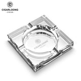 Cendrier à Cigares en Verre Cristal, Quatre Fentes, Grand Calibre, Base Antidérapante Cigarloong