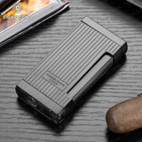 Allume-Cigare en Métal, Ensemble Coupe-Vent à Jet Droit, Lame Lisse, Coupe-Cigare, 2 Pièces Cigarloong
