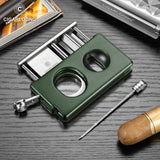 Coupe-Cigare Multifonctionnel 5 en 1, Coupe Plate en V, Porte-Cigare Caché Cigarloong