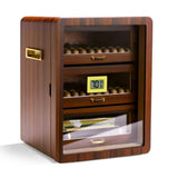 Boite d'Humidification 3 Couches en Bois de Cèdre, Finition Piano Cigarloong