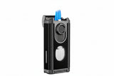 Allume-Cigare Multifonction Portable Pratique 3 en 1, Trois Flammes Droites Lisses, Porte-Ciseaux en V - Cigarium™