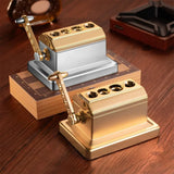 Coupe-Cigare de Bureau de Luxe, Guillotine à 4 Trous, Boîte en Bois Cigarloong