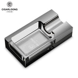 Cendrier à Cigares Créatif Plaqué, Support Unique en Verre de Luxe Cigarloong
