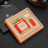 Ensemble Briquet à Cigare en Métal, Coupe-Vent, Flamme Réglable Cigarloong