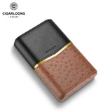 Étui à Cigares en Cuir, 4 Paquets, Doublure Bois de Cèdre, Joint Magnétique Cigarloong
