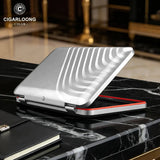 Humidor en Aluminium avec Coupe-Cigare et Briquet Intégrés Cigarloong