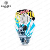 Coupe-Cigare Semi-Automatique en Forme d'Éventail, Acier Inoxydable Cigarloong