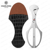 Accessoires pour Cigares, Ensemble de 4 Pièces, Cendrier, Couteau, Boîte en Bois Massif Cigarloong