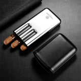 Étui à Cigares Portable, Humidor en Cuir de Vachette, Adapté 25mm de Diamètre Cigarloong