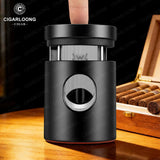 Coupe-Cigare de Bureau 4 en 1 avec Récupérateur de Cendres, Coupes Droites et V Cigarloong