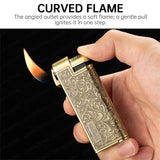 Briquet à Cigare Multifonctionnel avec Meule à Ébauche Gonflable et Allumage par Tige de Pression Cigarloong