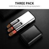 Ensemble Allume-Cigare et Coupe-Cigare en V, Écrin Cuir Voyage Cigarloong
