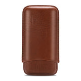 Étui à Cigares Portable en Cuir avec Boîte, Porte-Humidificateur, 3 Emplacements Cigarloong