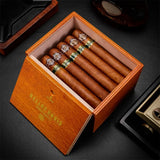 Coupe-Cigare de Bureau de Luxe, Guillotine à 4 Trous, Boîte en Bois Cigarloong