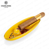 Cendrier à Cigares en Céramique à Fente Unique, Grand Diamètre, Design en Forme de Navire Cigarloong