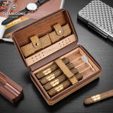 Boîte à Cigares Portable, Grande Capacité, Ciseaux et Allume-Cigare Cigarloong