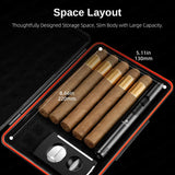 Humidor en Aluminium avec Coupe-Cigare et Briquet Intégrés Cigarloong